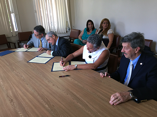 Signing historic agreement with Cuba